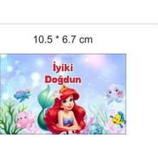 Deniz Kızı - 10 Adet Yapışkanlı Köpük Baloncuk Etiketi