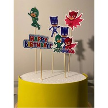 Pjmasks Doğum Günü Pasta Süsü Doğum Günü Süsü