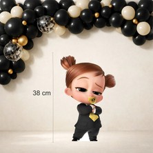 Patron Bebek Kız Boss Baby Temalı Ayaklı Pano (38 Cm) Doğum Günü Süsü 300GR Kuşe Kağıt