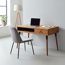 Mobenta Neo Desk: Masif Çalışma Masası 1 Çekmece ve 1 Laptop Bölmesi - 120 cm Tk