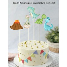 Dinozor Temalı Doğum Günü Pasta Süsü Doğum Günü Süsü