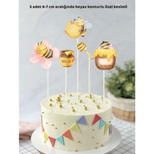 Arı Temalı Doğum Günü Pasta Süsü *20'li Kalın Kağıt