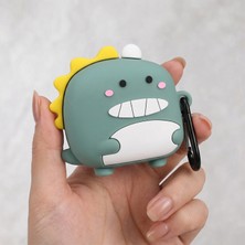 Caseonn Samsung Galaxy Buds 4 Kılıf Karakter Figürlü Dinazor Yeşil