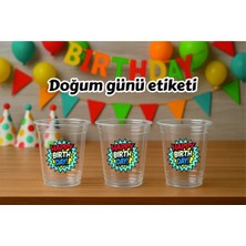 Superman Temalı Sticker Etiket 20 Adet