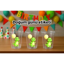 Dinozor Temalı Sticker Etiket 20 Adet