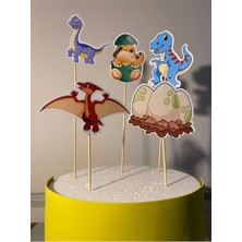 Dinozor Temalı Doğum Günü Pasta Süsü Doğum Günü Süsü
