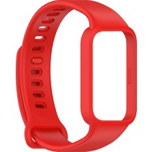 Caseonn Xiaomi Redmi Band 3 Kordon Tam Korumalı Spor Silikon Kordon Kayış Kırmızı