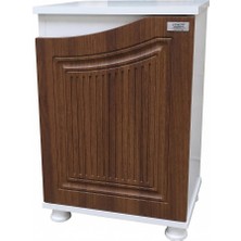 Kanki Pet West Seri Beyaz-Ceviz Akvaryum Sehpası 41X39X69 cm WEST4139B-CVZ1