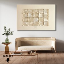 Gaagart Tekli Yatay Kanvas Tablo Dijital Baskı Krem Rengi Tasarım