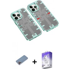Pileli Store Pilelistore™ iPhone 13 Pro Max Kılıf Ufuk Doku Prime - Siyah Bilvis 5in1 3D Magic Cam Ekran Koruyucu + Shine Kamera Lens Koruma Cam - Pe