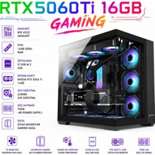 Apphirex Penta X95 Ryzen 7 5700X | 16GB Ram | 512GB M.2 SSD | RTX5060Tİ 16GB | Sıvı Soğutmalı Masaüstü Oyun Bilgisayarı