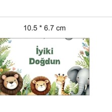 Safari - 10 Adet Yapışkanlı Köpük Baloncuk Etiketi