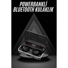 Marsilyan Bluetooth Kulaklık Dijital Şarj Göstergeli Powerbankli Bass Özellikli Kablosuz Kulakiçi 5.1 Mikrofonlu
