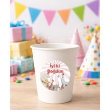 20 Adet 4 cm Sirk Hayvanları Yuvarlak Happy Birthday Doğum Günün Kutlu Olsun Sticker Çıkartma Etiket