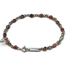 Quavo Oxide Silver & Burgundy - Kadın Bileklik MEY2522036