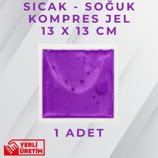 Vistart Mor 13X13 cm 1 Adet Soğuk Kompres Jel Buz Aküsü Soğuk Zincir Buz Jeli Buz Torbası Strafor Kutu Içi Jel