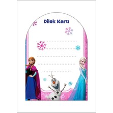 Elsa Frozen Dilek Kartı 18'li *kalın Kağıt 8*12 cm
