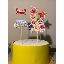 Baby Shark Doğum Günü Pasta Süsü Doğum Günü Süsü