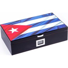 Premium Quality Cuban Flag Sedir Humidor Puro Kutusu - TR7531