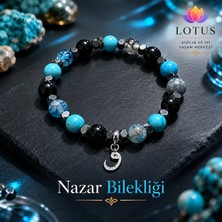 🧿 Premium Nazar Bileklik Serisi – Turkuaz, Turmalin & Mavi Akik Doğal Taş Bileklik | Lotus Atölye ve İyi Yaşam Merkezi