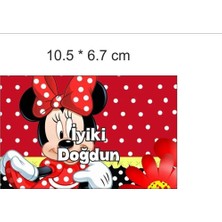 Minnie Mouse- 10 Adet Yapışkanlı Köpük Baloncuk Etiketi