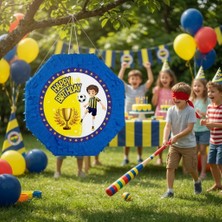 Dodomar Pinyata Sarı Lacivert Sopalı 42 cm Doğum Günü Parti Oyunu Seti