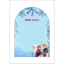 Elsa Frozen Dilek Kartı 18'li *kalın Kağıt 8*12 cm