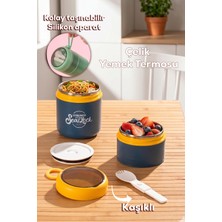 Porsima Yemek Termosu Çelik Yemek Termosu Lunch Box Taşınabilir Yemek Kabı Termos 710 Ml - Sarı