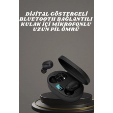 Marsilyan Kulaklık Dijital Göstergeli Bluetooth Bağlantılı Kablosuz Kulak Içi Mikrofonlu Dokunmatik Kontrol