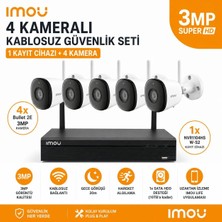 Imou 4'lü Dış Ortam 3mp Kablosuz Kamera Seti