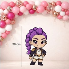 Kpop Demon Hunters Temalı Ayaklı Pano (38 Cm) Doğum Günü Süsü 300GR Kuşe Kağıt