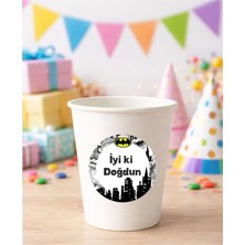20 Adet 4 cm Batman Yuvarlak Happy Birthday Doğum Günün Kutlu Olsun Sticker Çıkartma Etiket