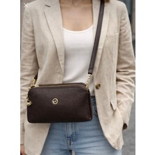 Velvet Rush Soft Deri Fermuarlı Omuz&çapraz Çanta