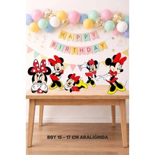 Minnie Mouse Ayaklı Pano Seti ( Masa Üstü ) ** Kalın Kağıt 5 Figür