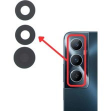 Senal Store Realme C65 4g Kamera Lensi Cam - Kamera Camı - Yapışkanlı - RMX3910 Uyumlu Senalstore