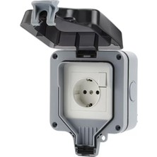 Nexo Dış Mekan Prizi, Tekli Akım Korumalı Su Geçirmez Prizi(Ip 66)