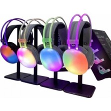 Marsilyan Rgb Işıklı Yüksek Ses Kaliteli Kablosuz Kulak Üstü Bluetooth Kulaklık