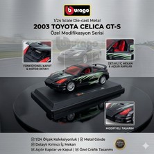 Toyota Celica Gt-S 2003 Black Street Tuner Racer Die-Cast Metal Araba Bburago 1/24