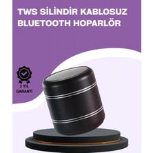 Marsilyan Silindir Tasarım Mini Bluetooth Hoparlör 10M Çekim Güçlü Bas ve Mikrofonlu