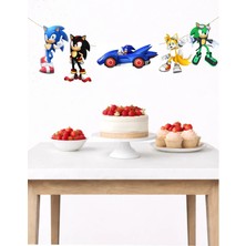 Sinek Kupası Tasarım Kirpi Sonic Temalı Banner Parti ve Doğum Günü Süsü 5 Figür