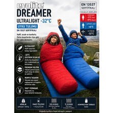 Evolite Dreamer Ultralight -32°c Kışlık Kamp Uyku Tulumu Seti - Kırmızı/mavi 2 Adet