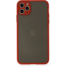 Durukar®  iPhone 11 Pro Max Kılıf Montreal Silikon Kapak - Kırmızı