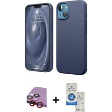 Pileli Store Pilelistore™ iPhone 14 Kılıf Kozmos Yansıma Özel Seri - Şeffaf Royal Nano Ekran Koruyucu + Raze Metal Kamera Lens - Kı