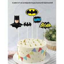 Sinek Kupası Tasarım Batman Temalı Konsept Temalı Doğum Günü Pasta Süsü Doğum Günü Süsü