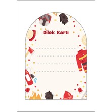 Sinek Kupası Tasarım Itfaiye Dilek Kartı 18'li *kalın Kağıt 8*12 cm