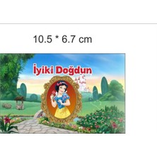 Sinek Kupası Tasarım Pamuk Prenses - 10 Adet Yapışkanlı Köpük Baloncuk Etiketi