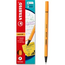 Stabilo Keçe Uçlu Ince Kalem 88 Point 0.4 mm Papatya Turuncusu 88/85 10 Lu Paket