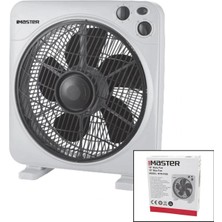 Marsilyan 12 Inç  Kutu Fan  Vantilatör  3 Kademe Hız   5 Plastik Kanat  40W   60DK.ZAMAN Ayarlı  MTR-F620 (K95)