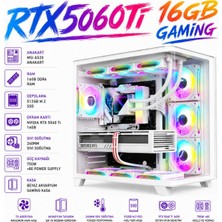 Apphirex Penta W95 Ryzen 7 5700X | 16GB Ram | 512GB M.2 SSD | RTX5060Tİ 16GB | Sıvı Soğutmalı Beyaz Masaüstü Oyun Bilgisayarı