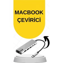 Marsilyan Macbook Pro/air Uyumlu USB Type-C 8 In 1 Hub Dönüştürücü Çevirici Çoklayıcı USB Hdmı Micro Sd 8 Girişli